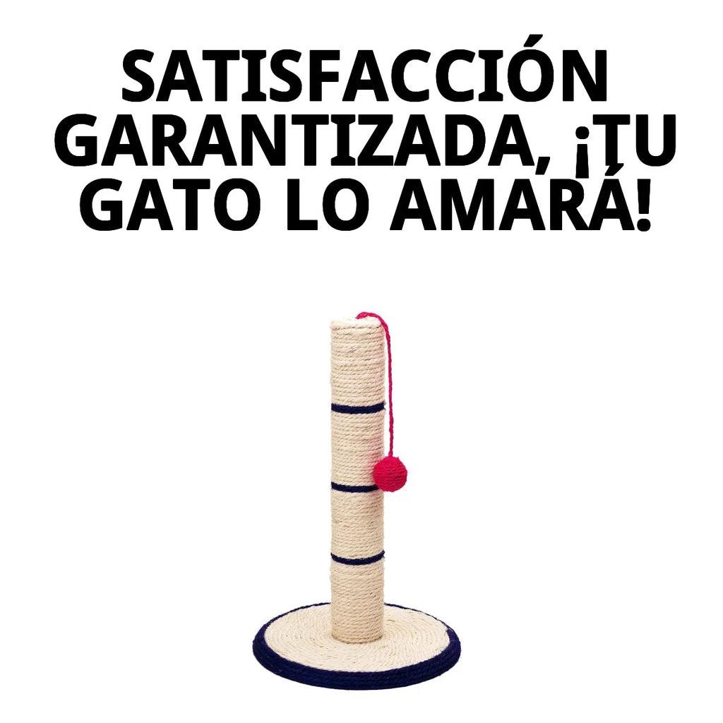Rascador para Gatos Moly 45 cm con Poste de Sisal Natural y Bola Interactiva – Centro de Juego y Descanso para Gatitos y Gatos Adultos