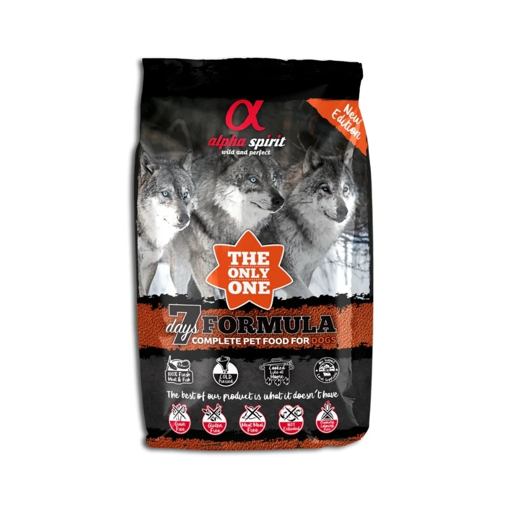 Alpha Spirit 7 Days - Pienso Sin Cereales para Perros Adultos | 3 kg y 12 kg