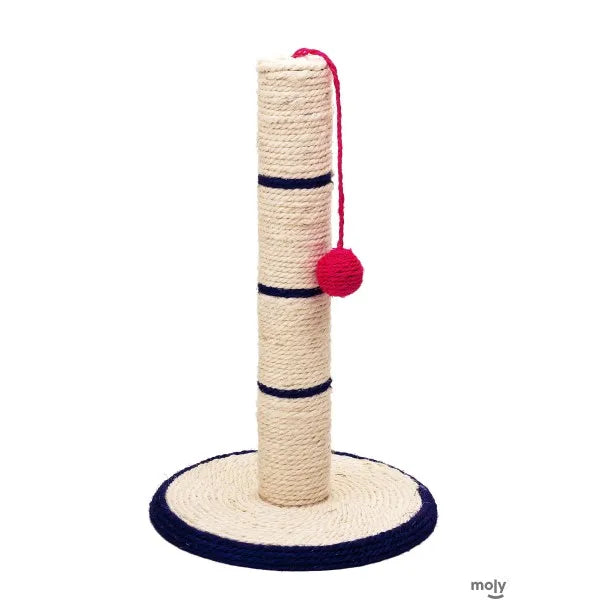 Rascador para Gatos Moly 45 cm con Poste de Sisal Natural y Bola Interactiva – Centro de Juego y Descanso para Gatitos y Gatos Adultos