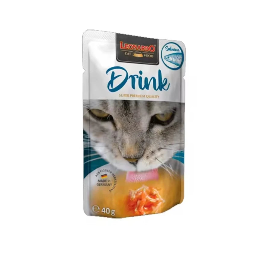 Pack 20x40 gr - Leonardo Drink Sopa para Gatos - Alimento Complementario para Gatos Adultos - Favorece la Hidratación