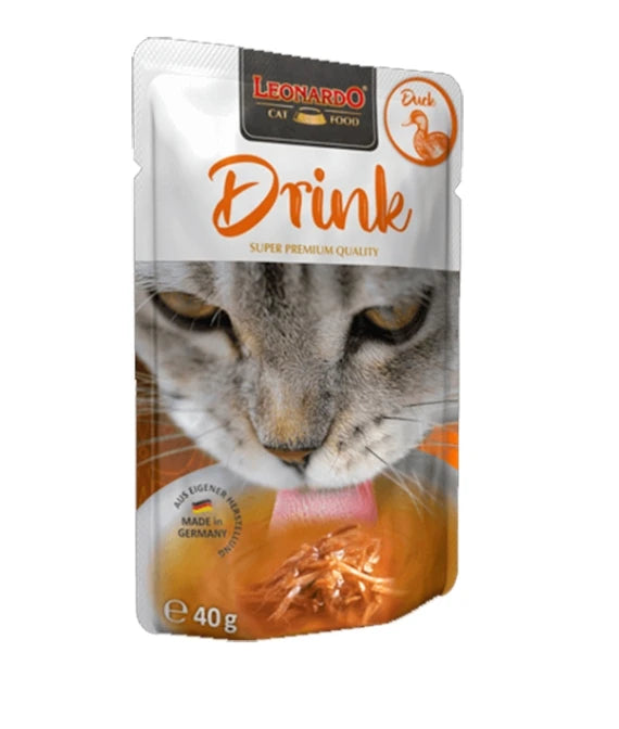 Pack 20x40 gr - Leonardo Drink Sopa para Gatos - Alimento Complementario para Gatos Adultos - Favorece la Hidratación