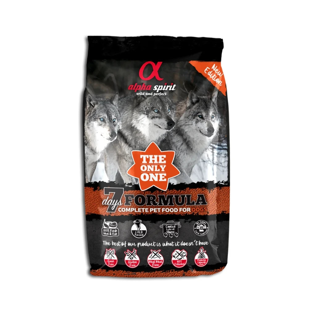 Alpha Spirit 7 Days - Pienso Sin Cereales para Perros Adultos | 3 kg y 12 kg