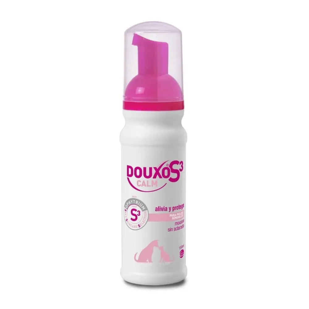 Douxo S3 Calm - Champú, Mousse y Toallitas Calmantes para Perros y Gatos con Piel Sensible