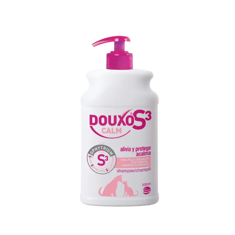 Douxo S3 Calm - Champú, Mousse y Toallitas Calmantes para Perros y Gatos con Piel Sensible
