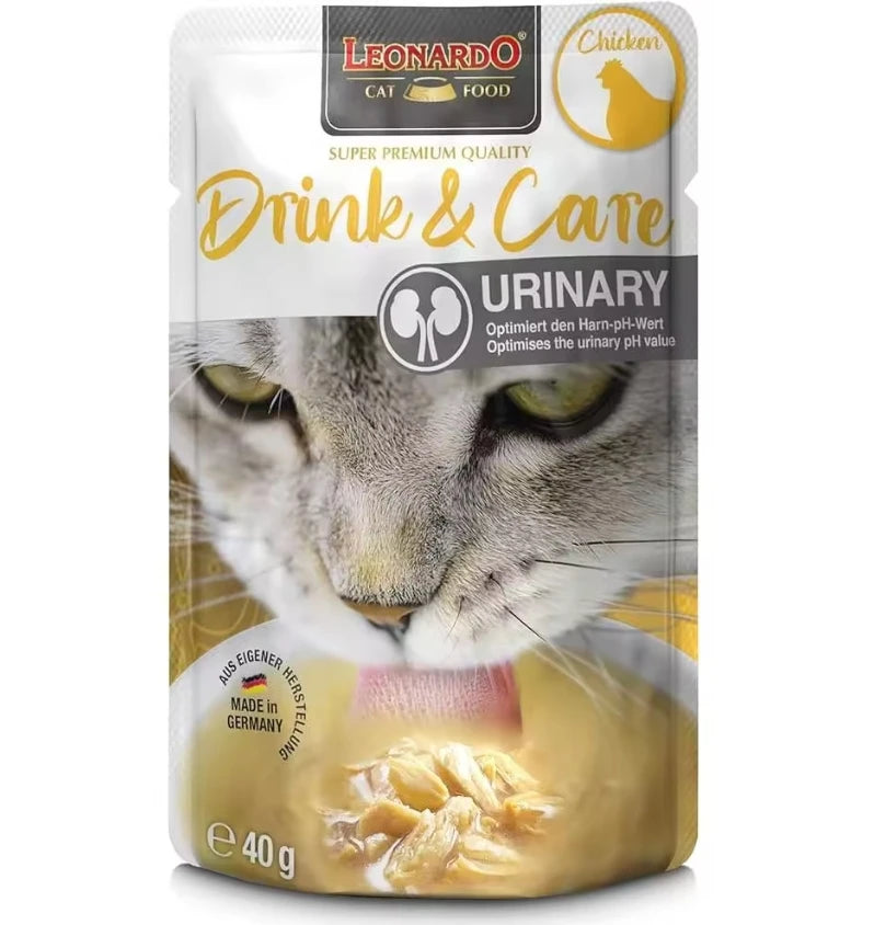 Pack 20x40 gr - Leonardo Drink Sopa para Gatos - Alimento Complementario para Gatos Adultos - Favorece la Hidratación