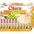 CHURU INABA - Pack 60 Unidades Mix de Sabores - Snack Líquido para Gatos, Premio Irresistible en Formato Puré