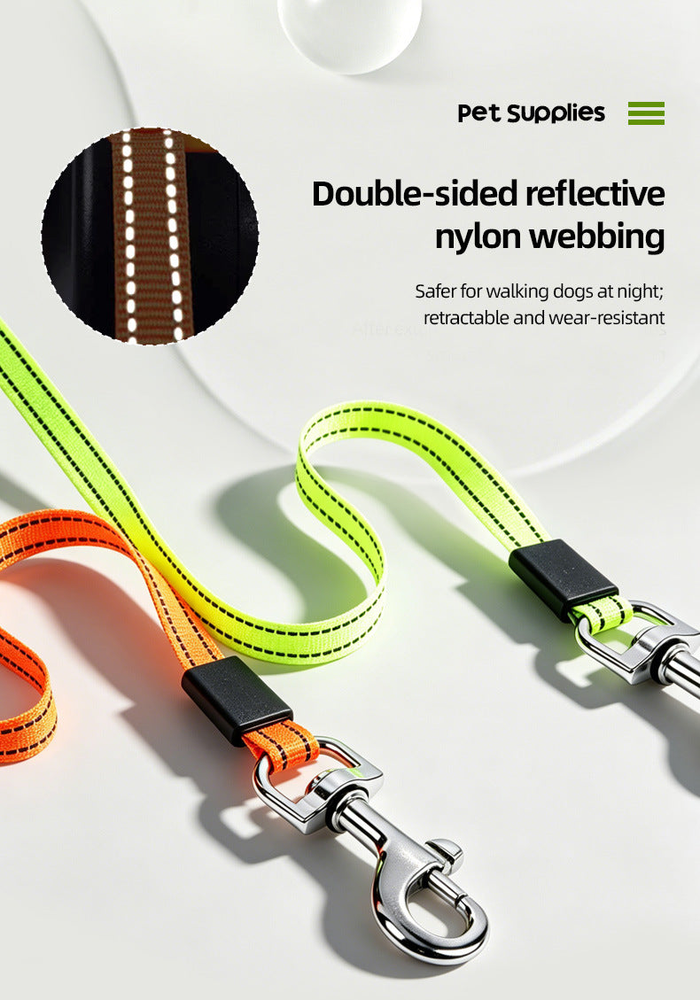 Correa Extensible Doble para Perros 3m con Linterna LED y Dispensador de Bolsas