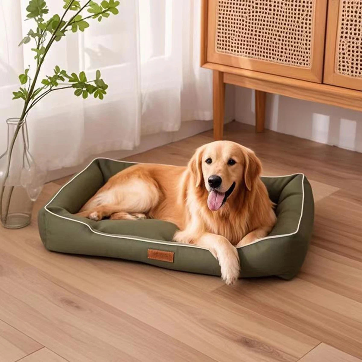 Cama para Perros y Gatos - Cuatro Estaciones, Impermeable, Acolchada y Resistente a Mordiscos