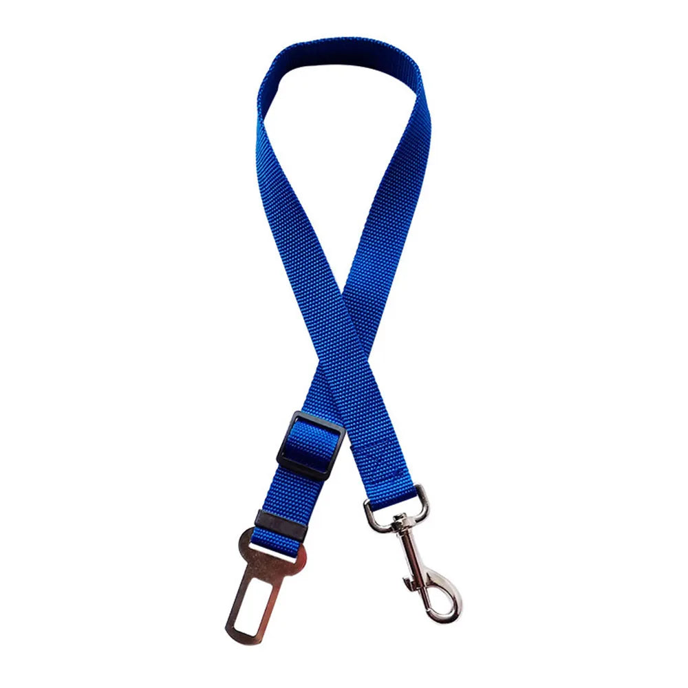 Cinturón de Seguridad Ajustable para Perros en el Coche — Nylon Reflectante y Elástico | 21 Colores