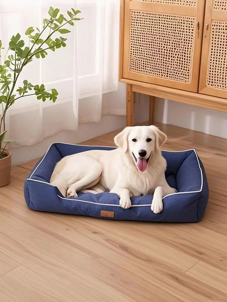 Cama para Perros y Gatos - Cuatro Estaciones, Impermeable, Acolchada y Resistente a Mordiscos