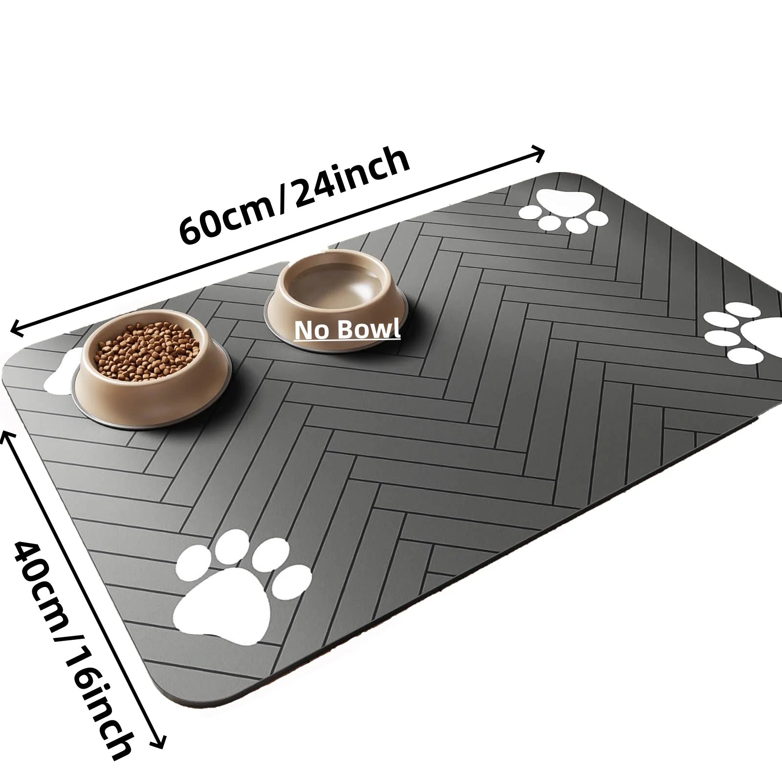 Tapete Absorbente para Comedero de Perros y Gatos — Antideslizante e Impermeable | 3 Tamaños