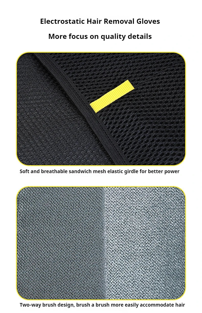Guante Quitapelos para Perros y Gatos - Reutilizable, Electrostático y Lavable