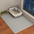 Alfombra para Arenero de Gatos, Impermeable Doble Capa, Antideslizante y Lavable para Mascotas