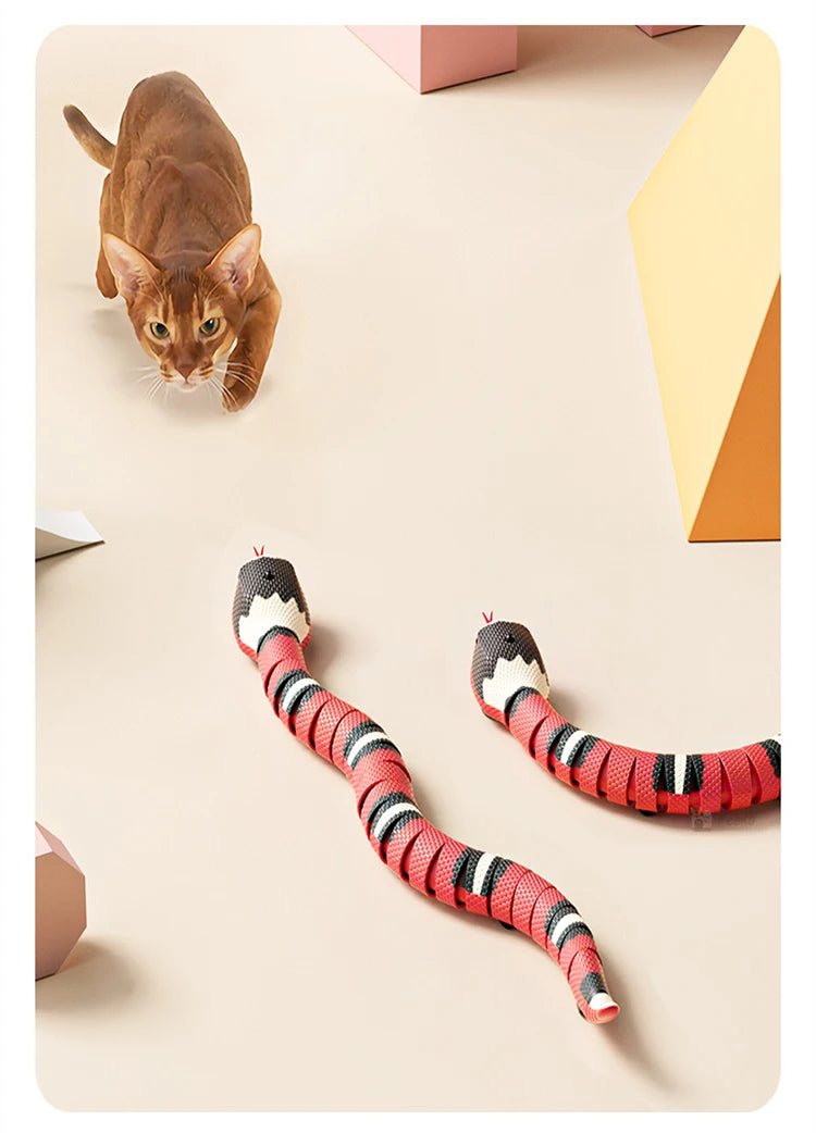Juguete Automático Interactivo para Gatos - Serpiente con Sensor Inteligente y Carga USB