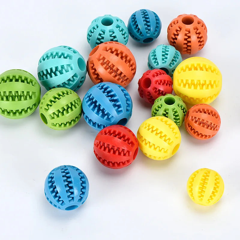 Pelota Interactiva de Goma para Perros - Juguete Mordedor, Limpieza Dental y Dispensador de Snacks