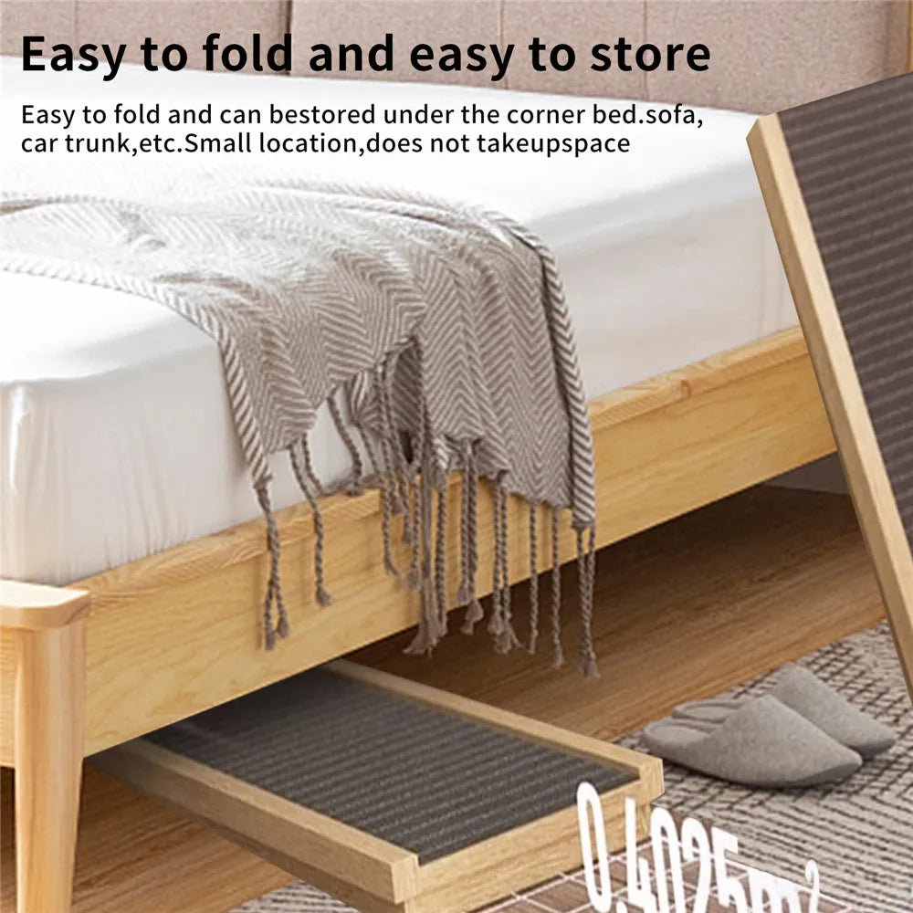 Rampa de Madera Ajustable para Perros y Gatos