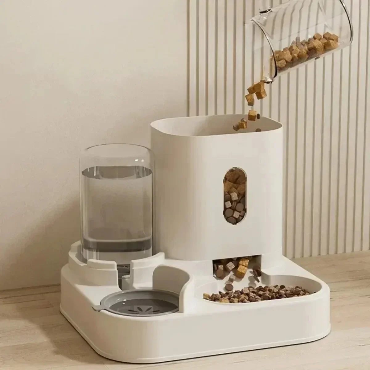 Comedero Automático con Fuente de Agua para Perros y Gatos - Gran Capacidad 2L