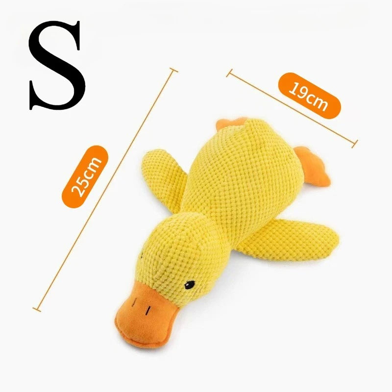 Juguete de Pato para Perros, Peluche Resistente a Mordiscos con Sonido, Alivio Dental, Compañero Suave para Perros Pequeños y Grandes