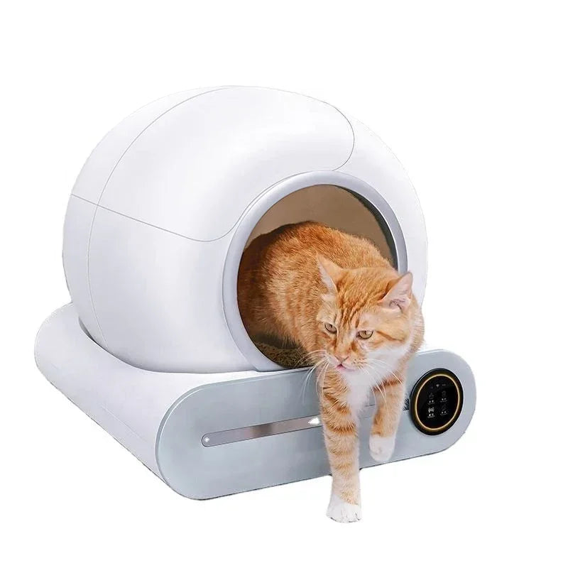 Arenero Automático Inteligente para Gatos de Gran Capacidad, Semiencerrado con Control Remoto por APP