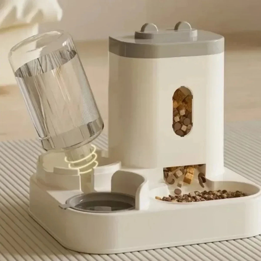 Comedero Automático con Fuente de Agua para Perros y Gatos - Gran Capacidad 2L
