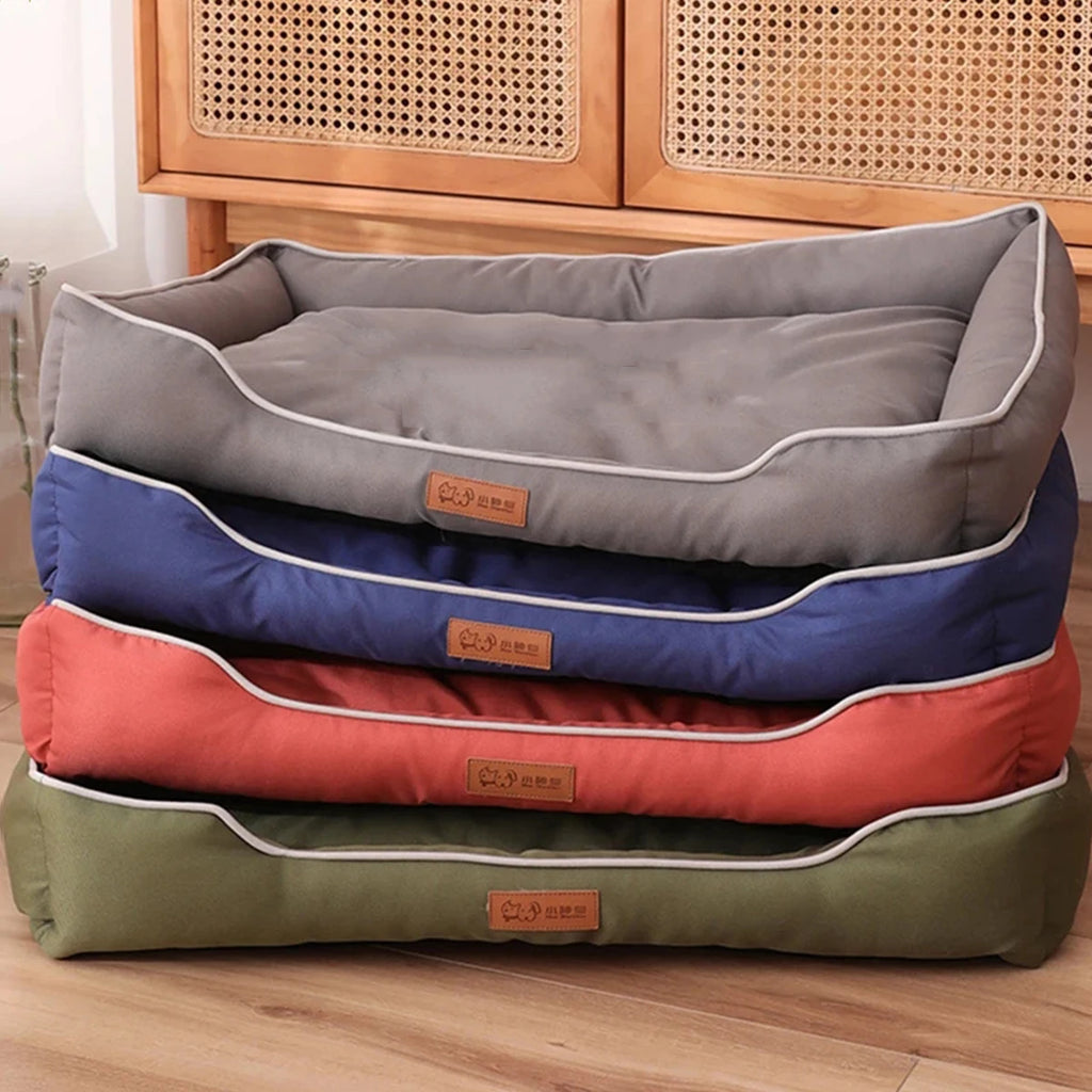 Cama para Perros y Gatos - Cuatro Estaciones, Impermeable, Acolchada y Resistente a Mordiscos