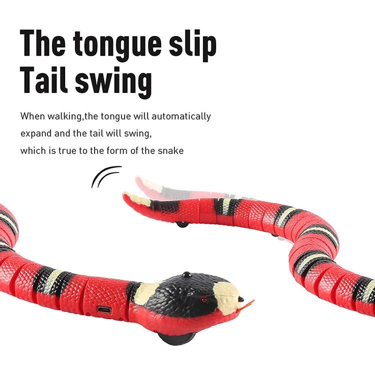Juguete Automático Interactivo para Gatos - Serpiente con Sensor Inteligente y Carga USB