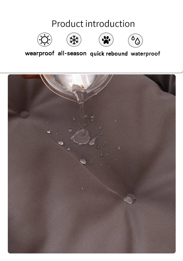 Cama para Perros y Gatos - Cuatro Estaciones, Impermeable, Acolchada y Resistente a Mordiscos