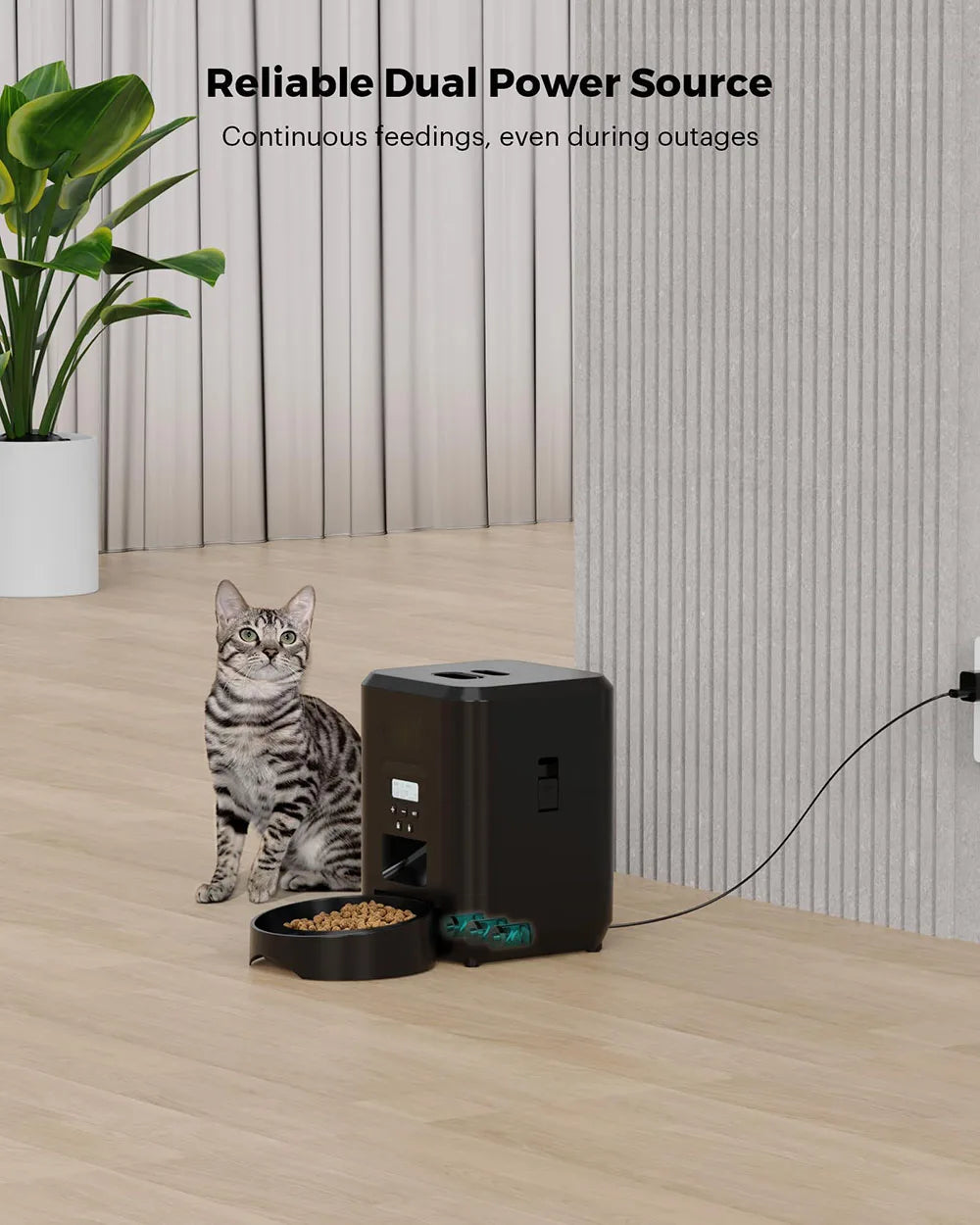 Comedero Automático Inteligente para Gatos y Perros — Con Temporizador y WiFi | 2L