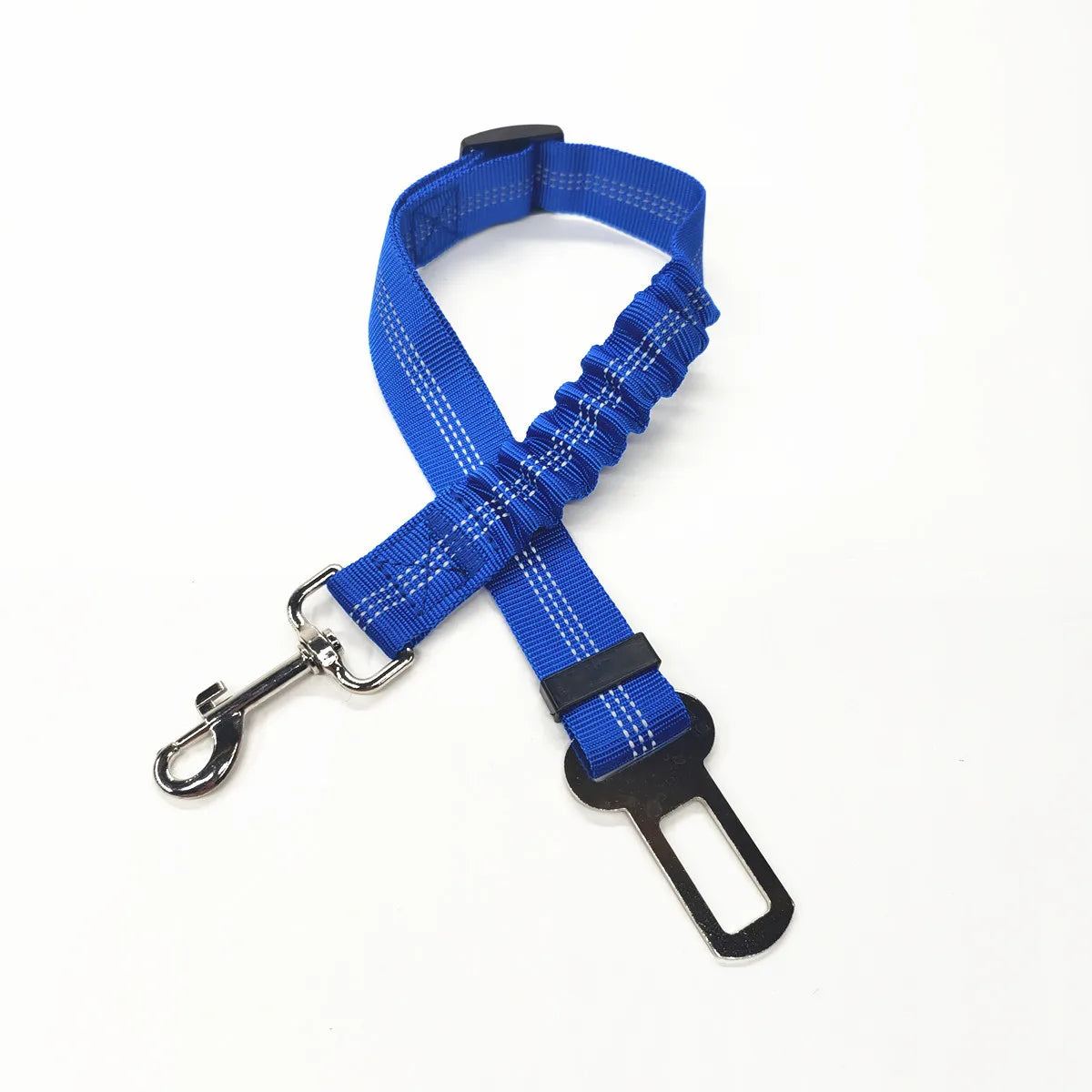 Cinturón de Seguridad Ajustable para Perros en el Coche — Nylon Reflectante y Elástico | 21 Colores