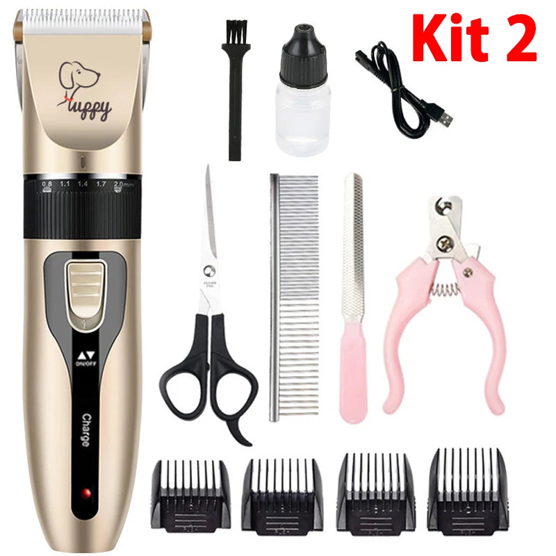 Kit Cortapelos Eléctrico para Perros y Gatos - Silencioso, Recargable y Profesional