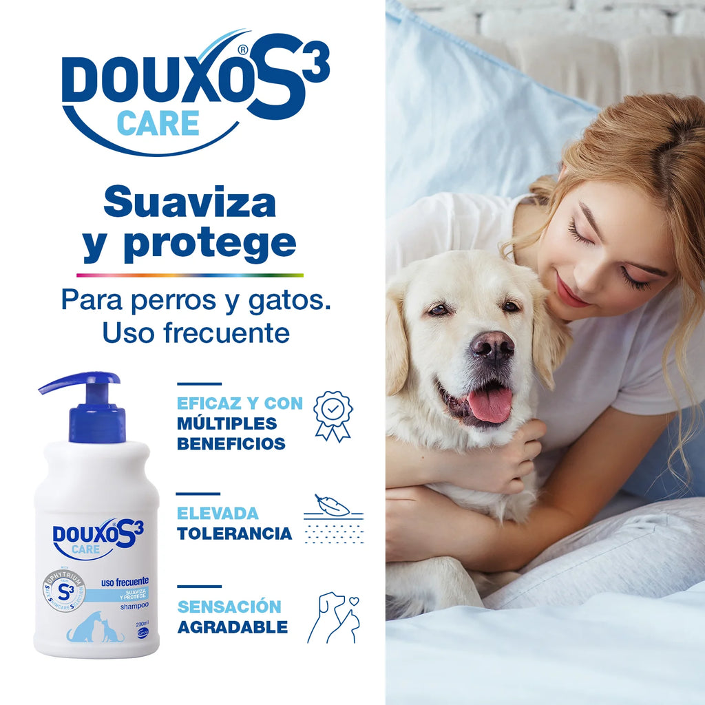 Douxo S3 Care - Champú Hidratante para Perros y Gatos 200 ml