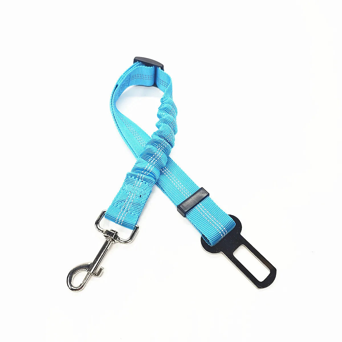 Cinturón de Seguridad Ajustable para Perros en el Coche — Nylon Reflectante y Elástico | 21 Colores
