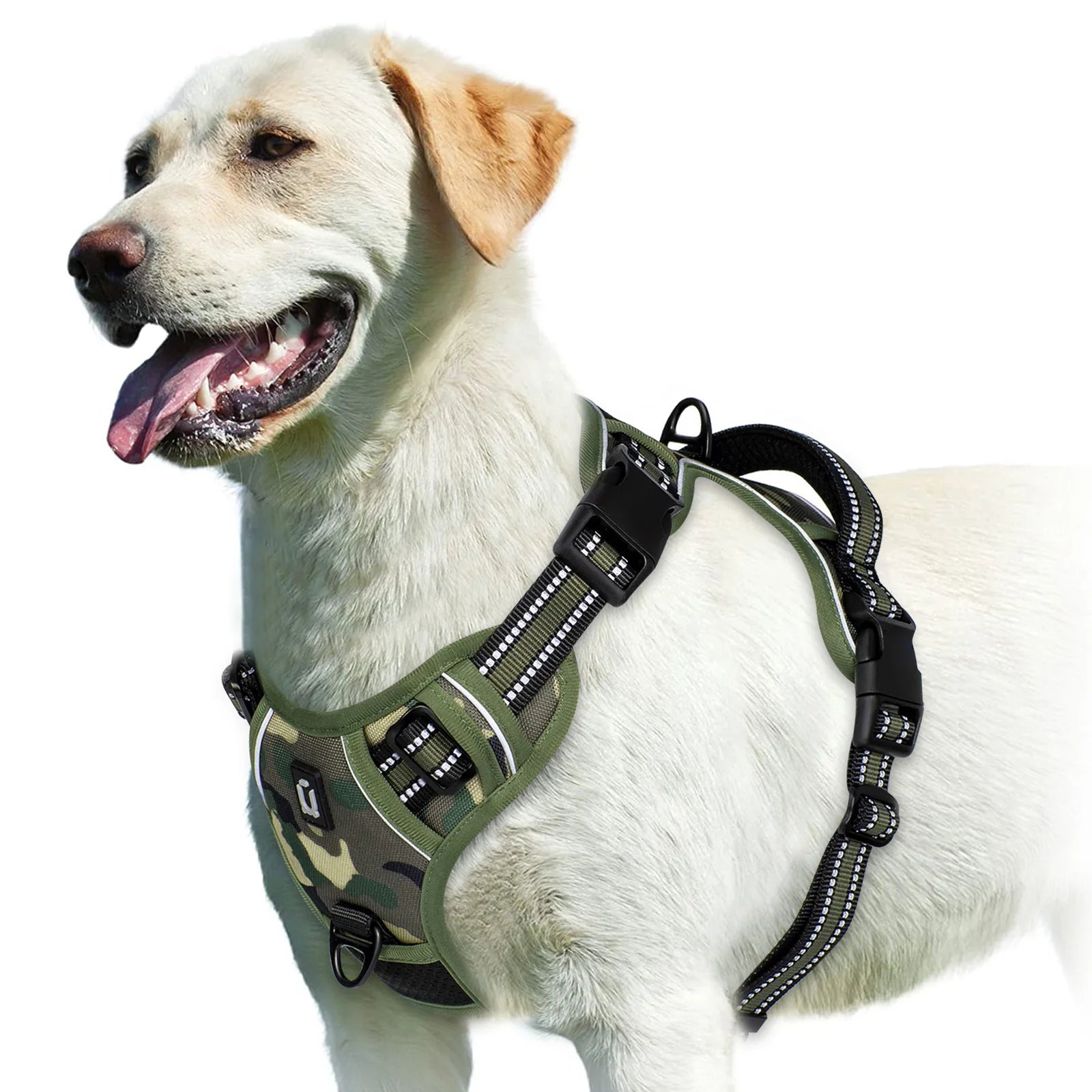 Arnés Antitirones para Perros, Chaleco Acolchado Ajustable con Asa de Control Fácil