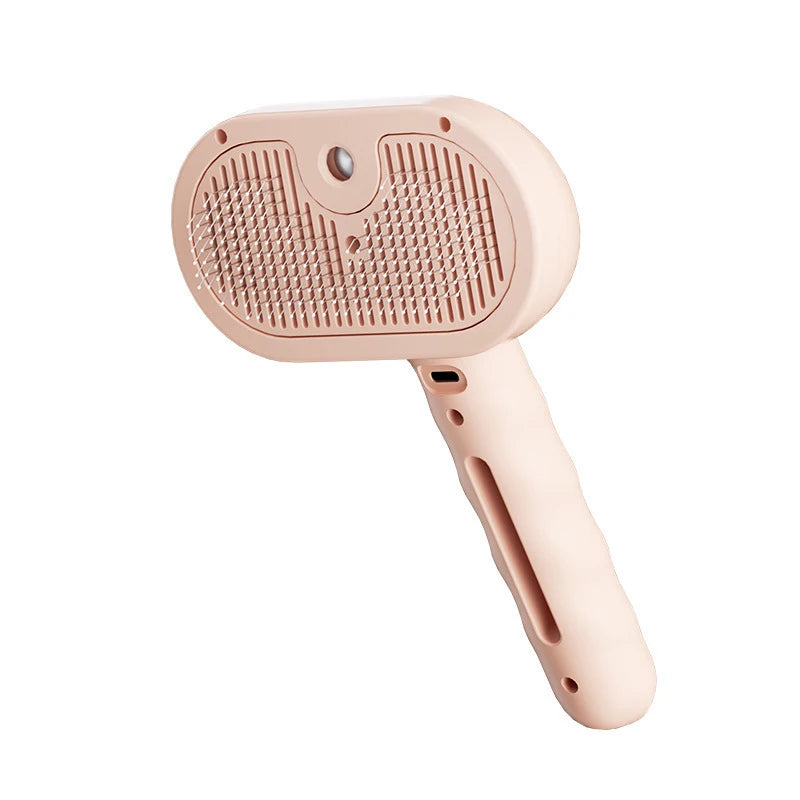 Cepillo Vaporizador con Spray para Perros y Gatos - 2 en 1 Masaje y Cepillado Recargable USB