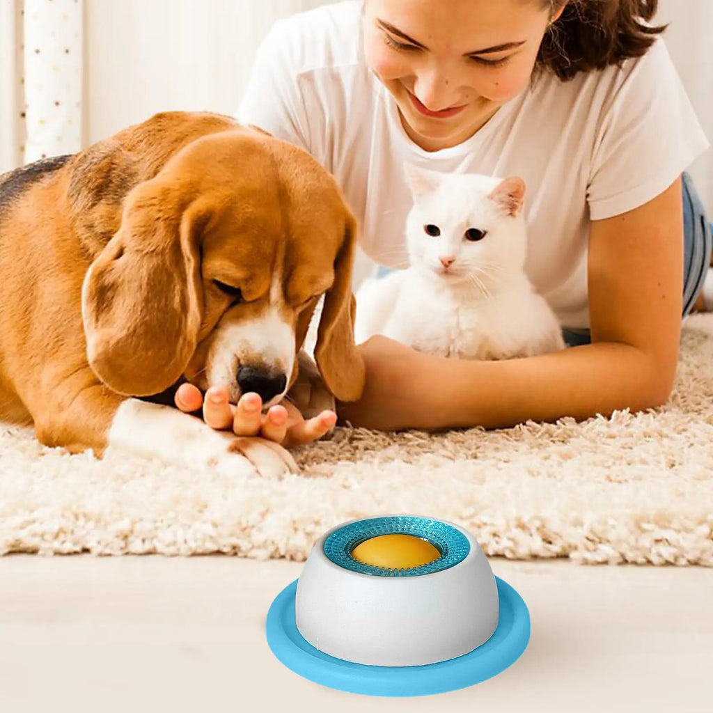 Comedero Lento Interactivo para Perros y Gatos - Juguete Lamer Antiengullimiento
