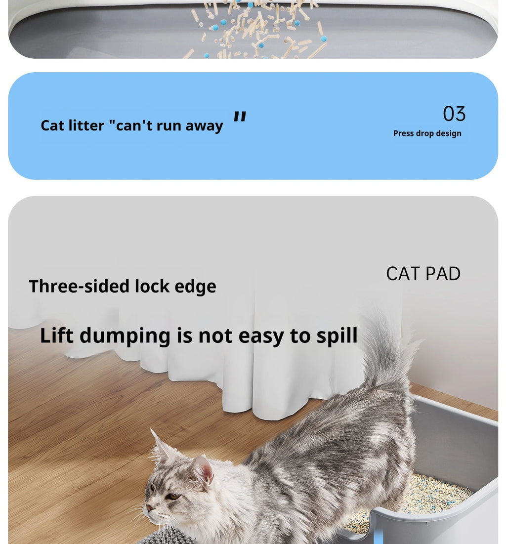 Alfombra para Arenero de Gatos, Impermeable Doble Capa, Antideslizante y Lavable para Mascotas
