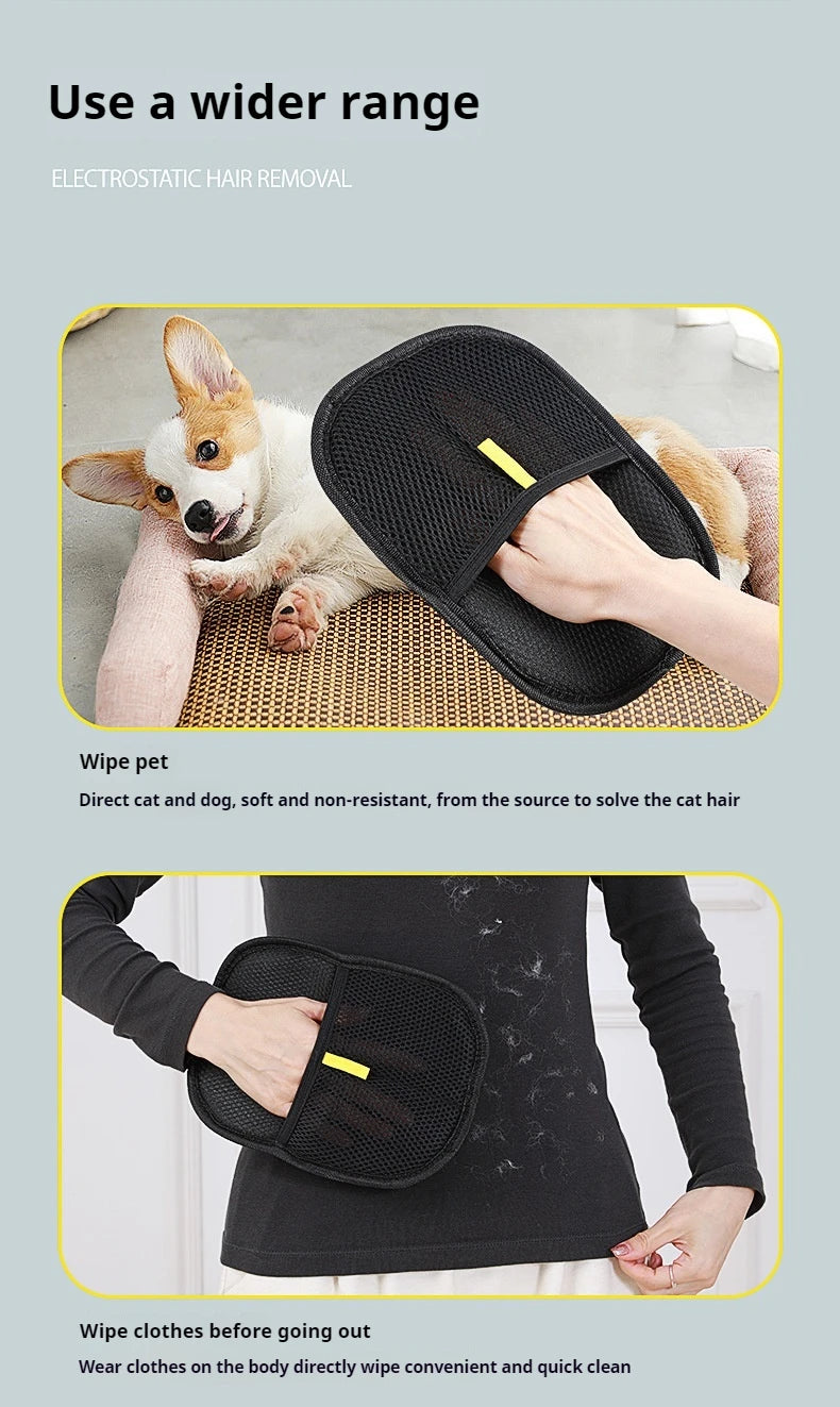 Guante Quitapelos para Perros y Gatos - Reutilizable, Electrostático y Lavable