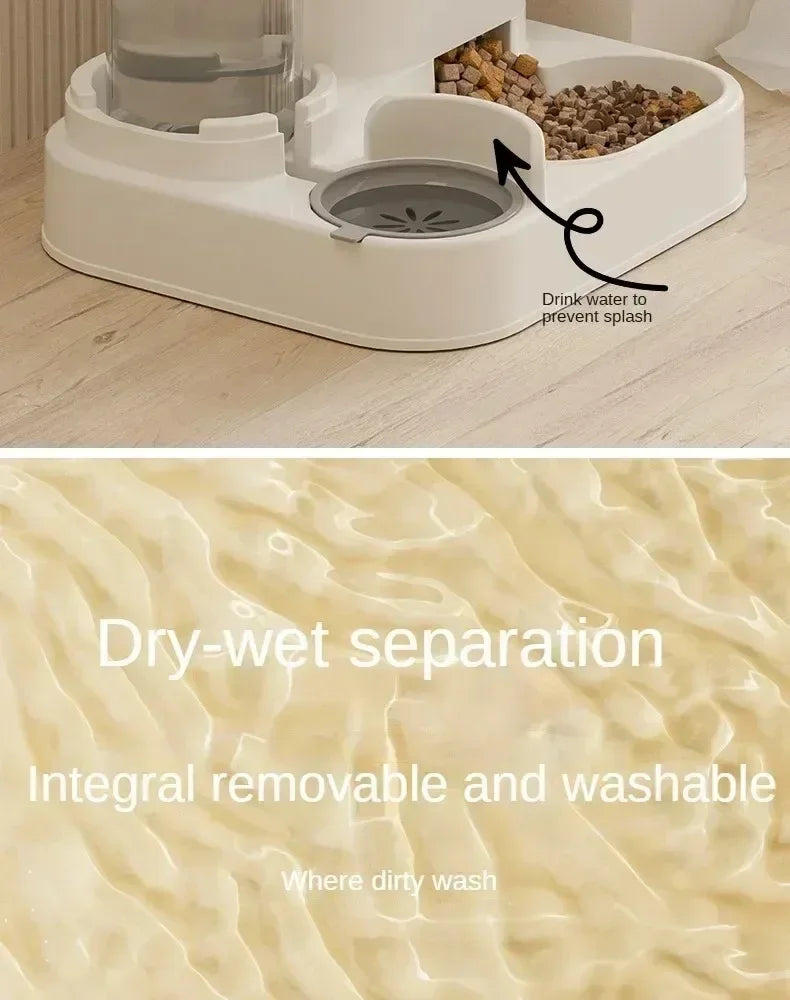 Comedero Automático con Fuente de Agua para Perros y Gatos - Gran Capacidad 2L