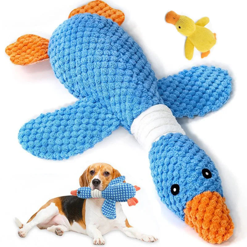 Juguete de Peluche Ganso para Perros y Gatos - Mordedor con Sonido