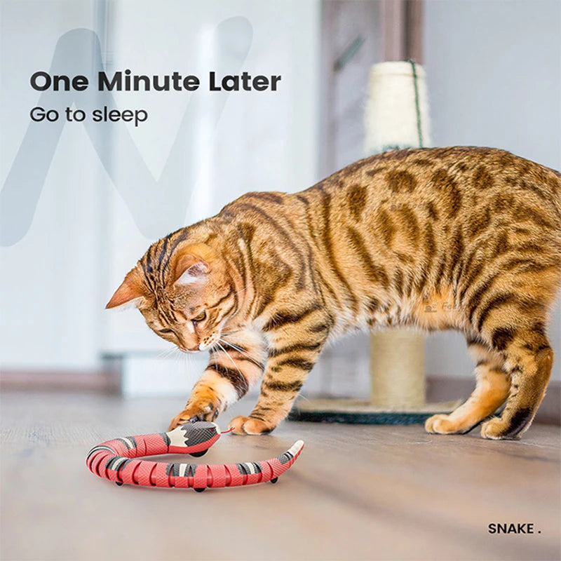 Juguete Automático Interactivo para Gatos - Serpiente con Sensor Inteligente y Carga USB