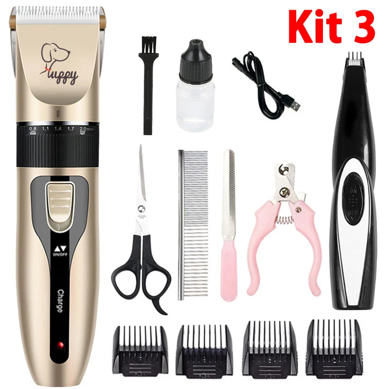 Kit Cortapelos Eléctrico para Perros y Gatos - Silencioso, Recargable y Profesional