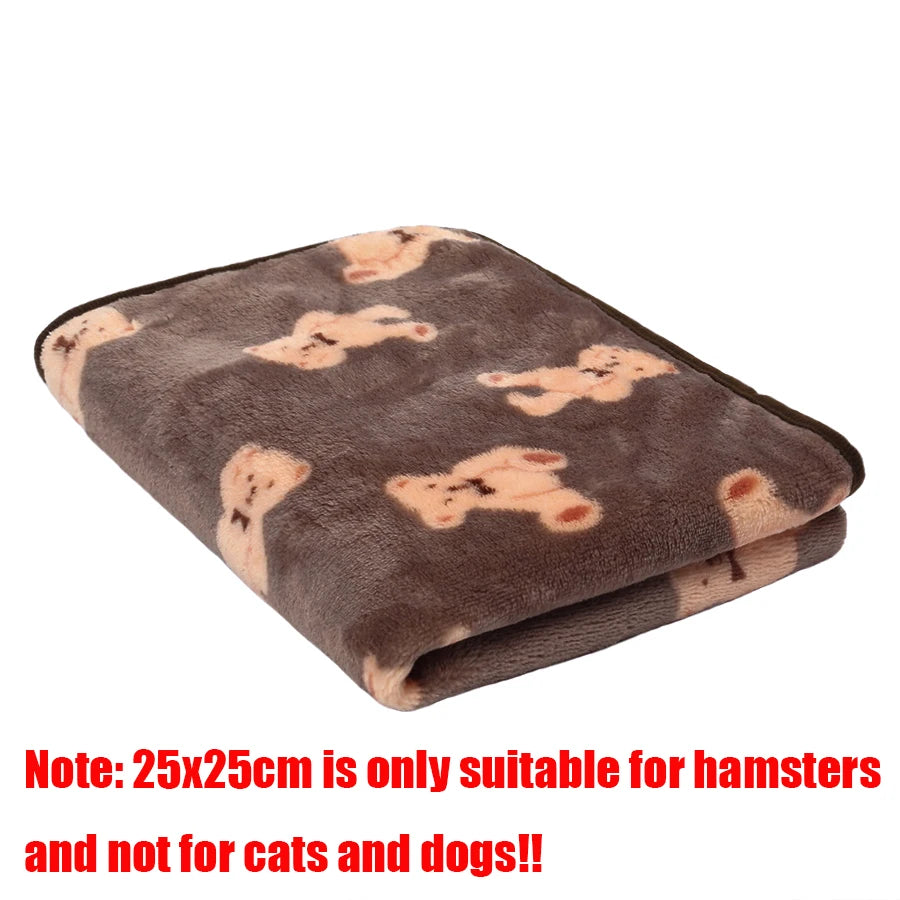 Manta Suave y Esponjosa para Mascotas, Franela con Estampado de Huellas, Cama Cálida y Cómoda para Perros y Gatos