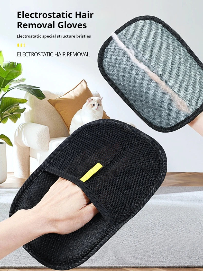 Guante Quitapelos para Perros y Gatos - Reutilizable, Electrostático y Lavable