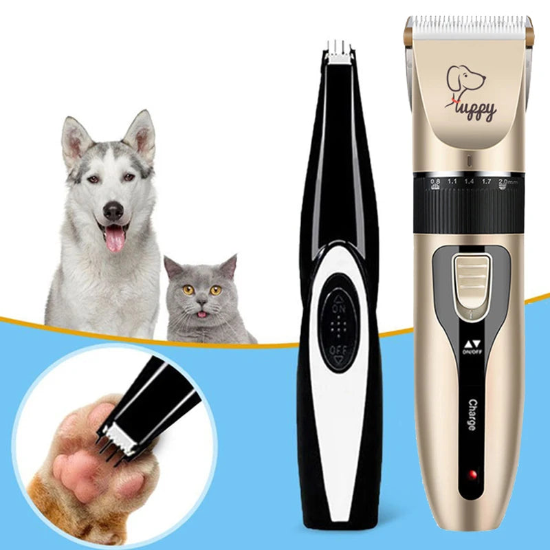 Kit Cortapelos Eléctrico para Perros y Gatos - Silencioso, Recargable y Profesional