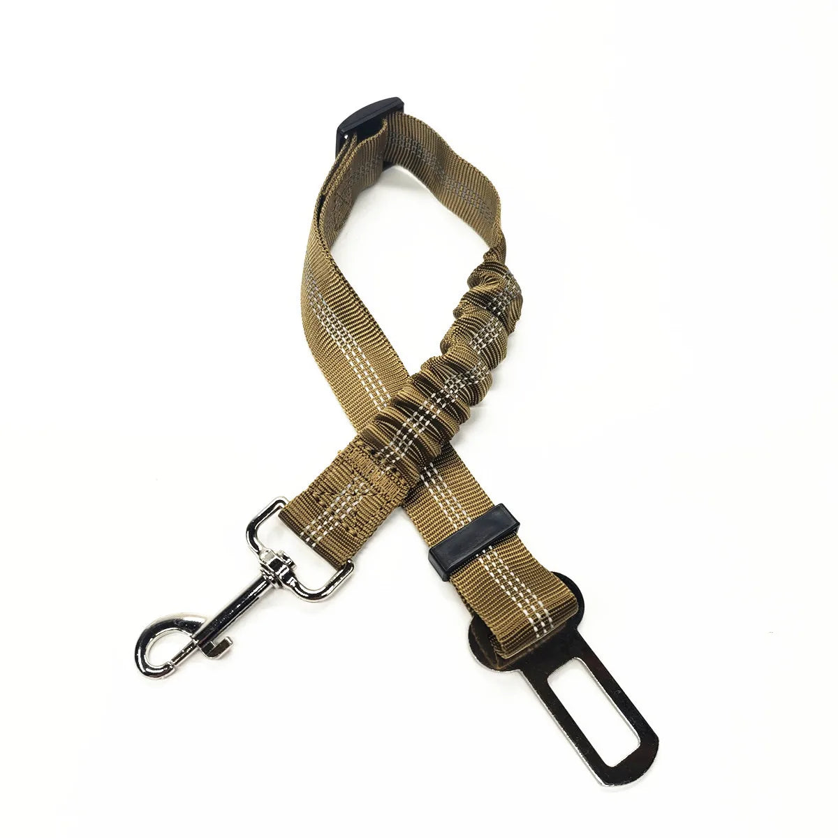 Cinturón de Seguridad Ajustable para Perros en el Coche — Nylon Reflectante y Elástico | 21 Colores