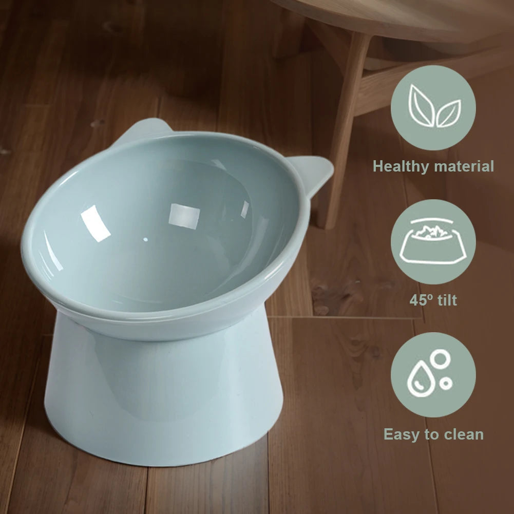 Cuenco Inclinado para Gatos | Comedero Elevado Ergonómico Antivómito