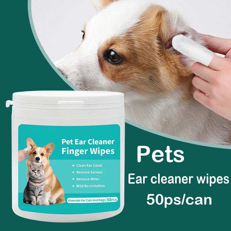 Toallitas Limpiadoras de Orejas para Perros y Gatos - Elimina Ácaros