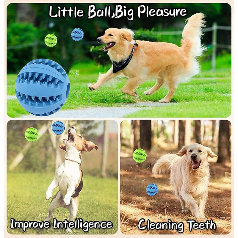 Pelota Interactiva de Goma para Perros - Juguete Mordedor, Limpieza Dental y Dispensador de Snacks