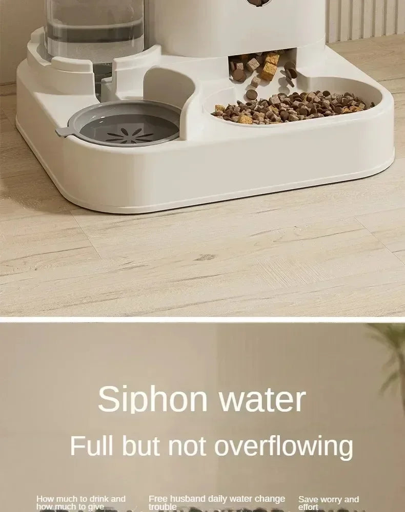 Comedero Automático con Fuente de Agua para Perros y Gatos - Gran Capacidad 2L