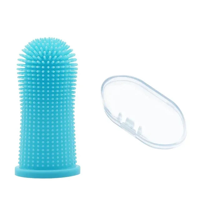 Cepillo de Dientes de Silicona para Perros y Gatos - Limpieza Dental 360°